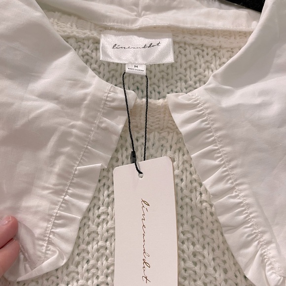 NWT Line & Dot white sweater, size M - Picture 10 of 11